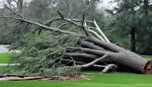 What kind of damage can strong winds cause?